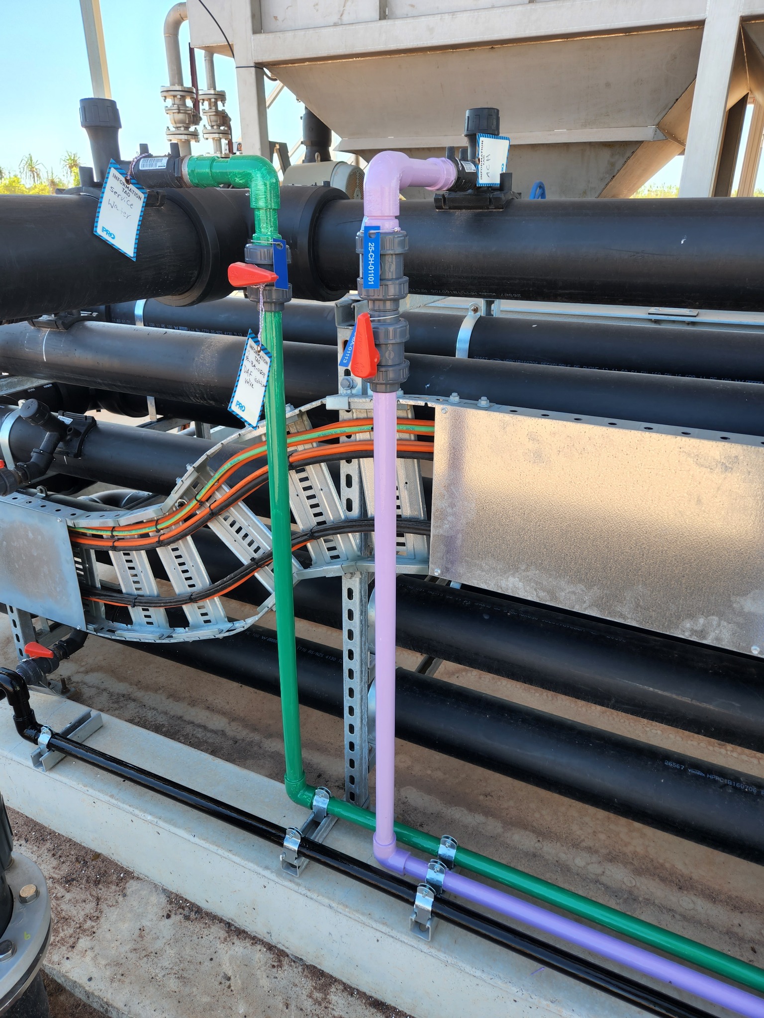 Industrial piping paint work