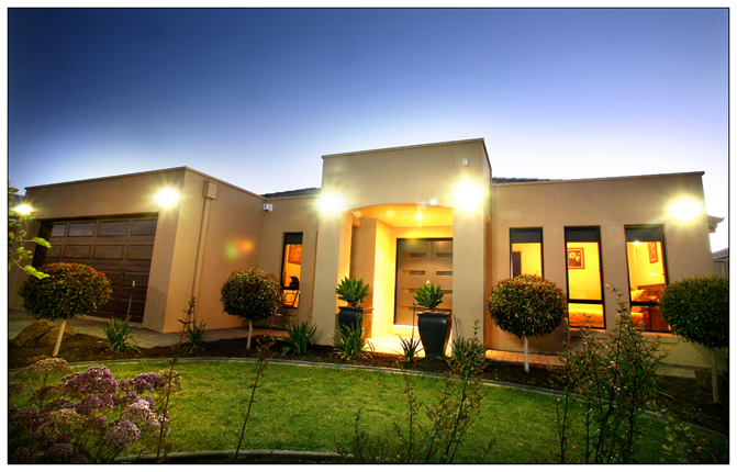 Tiwi home at dusk